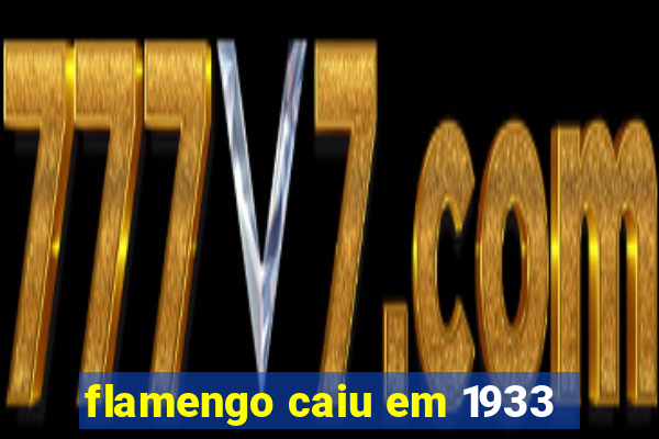 flamengo caiu em 1933